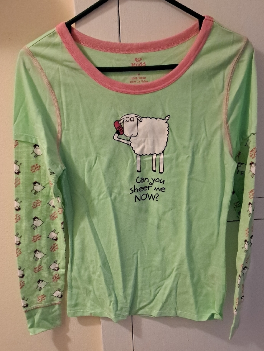 MUDD Girl's Green Graphic Nightshirt, Size: Medium 9/11, NWOT